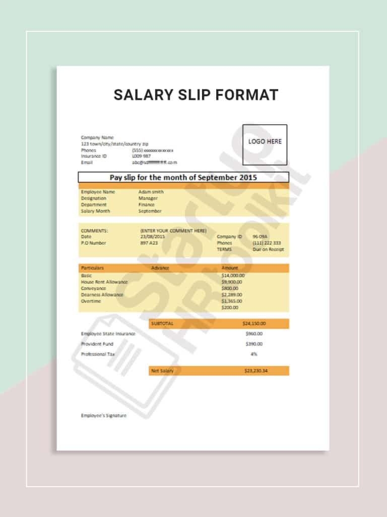 future group employee salary slip