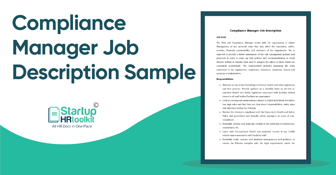 Compliance Manager Job Description Download Free PDF Word