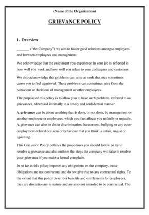 employee grievance policy