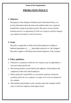 Employee Probation Policy