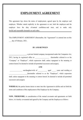 Employment Bond Agreement sample