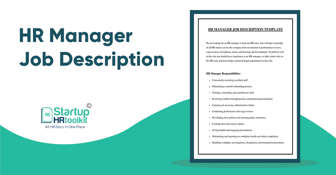 HR Manager Job Description Template 1 